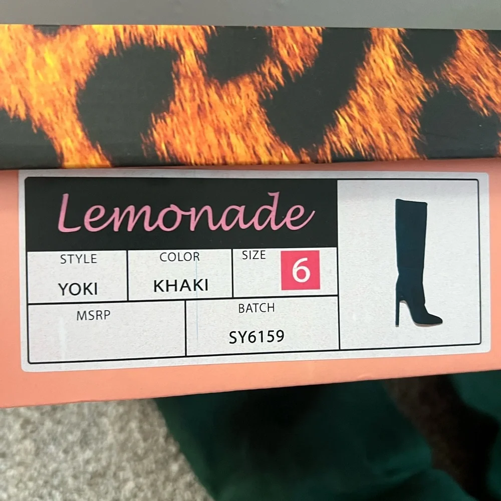 Yoki Over the Knee Green Boots